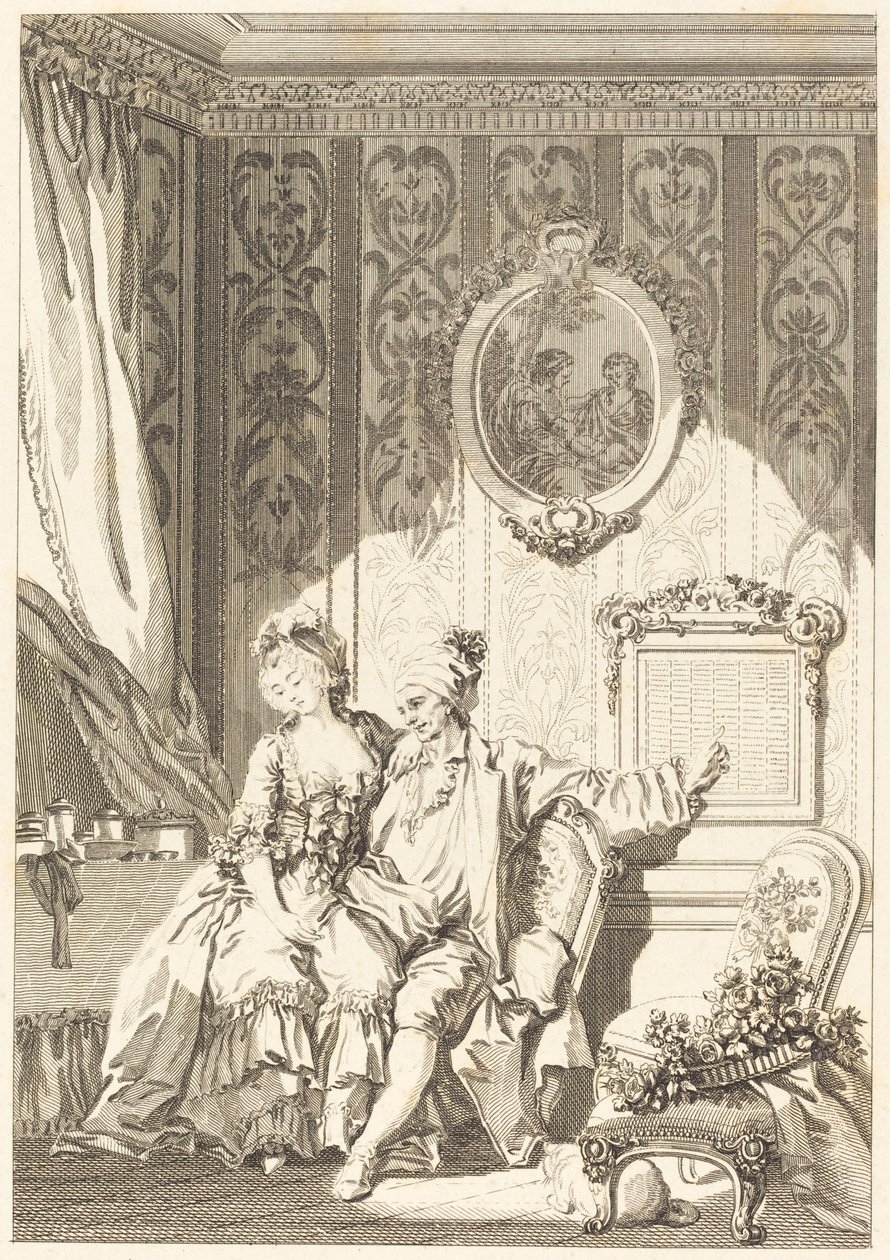 El Calendario de los Ancianos de Jean Dambrun after Jean Honoré Fragonard