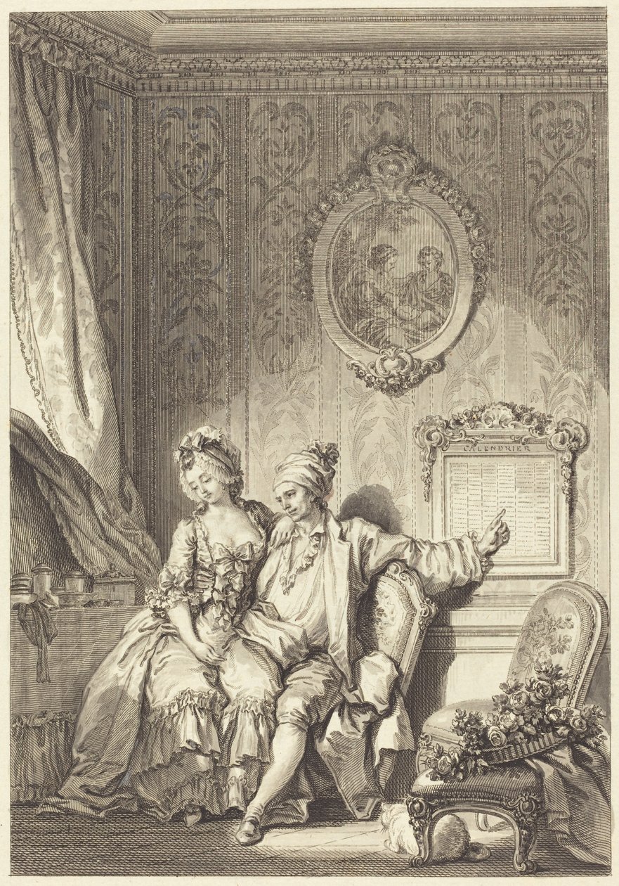 El calendario de los ancianos de Jean Dambrun after Jean Honoré Fragonard