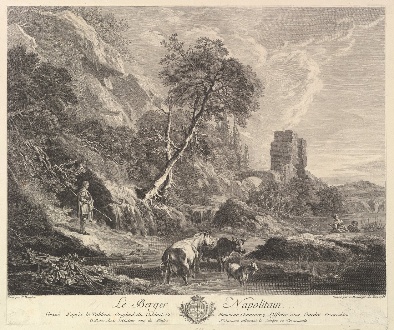 Pastor napolitano, 1758 de Jean Daullé