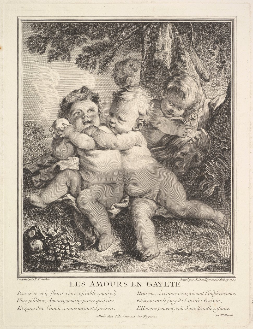Los Cupidos Alegres, 1750 de Jean Daullé