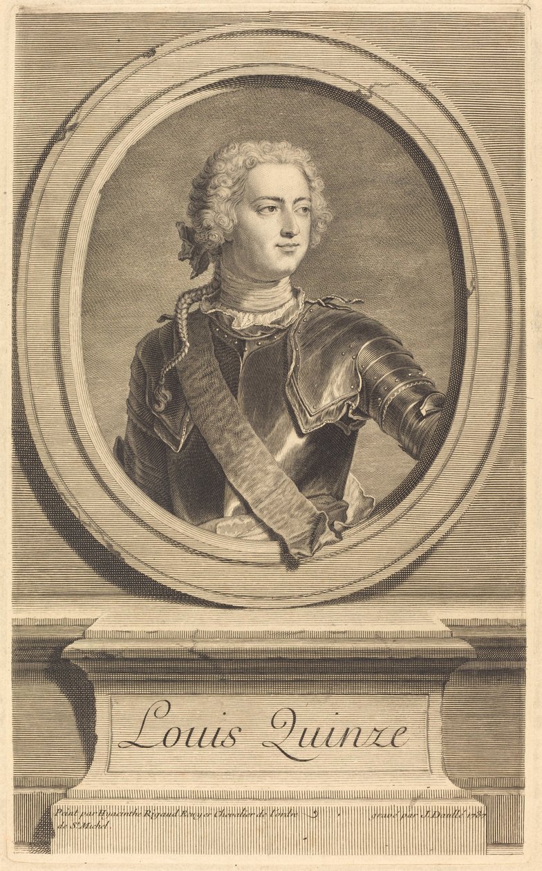 Luis XV de Jean Daullé after Hyacinthe Rigaud