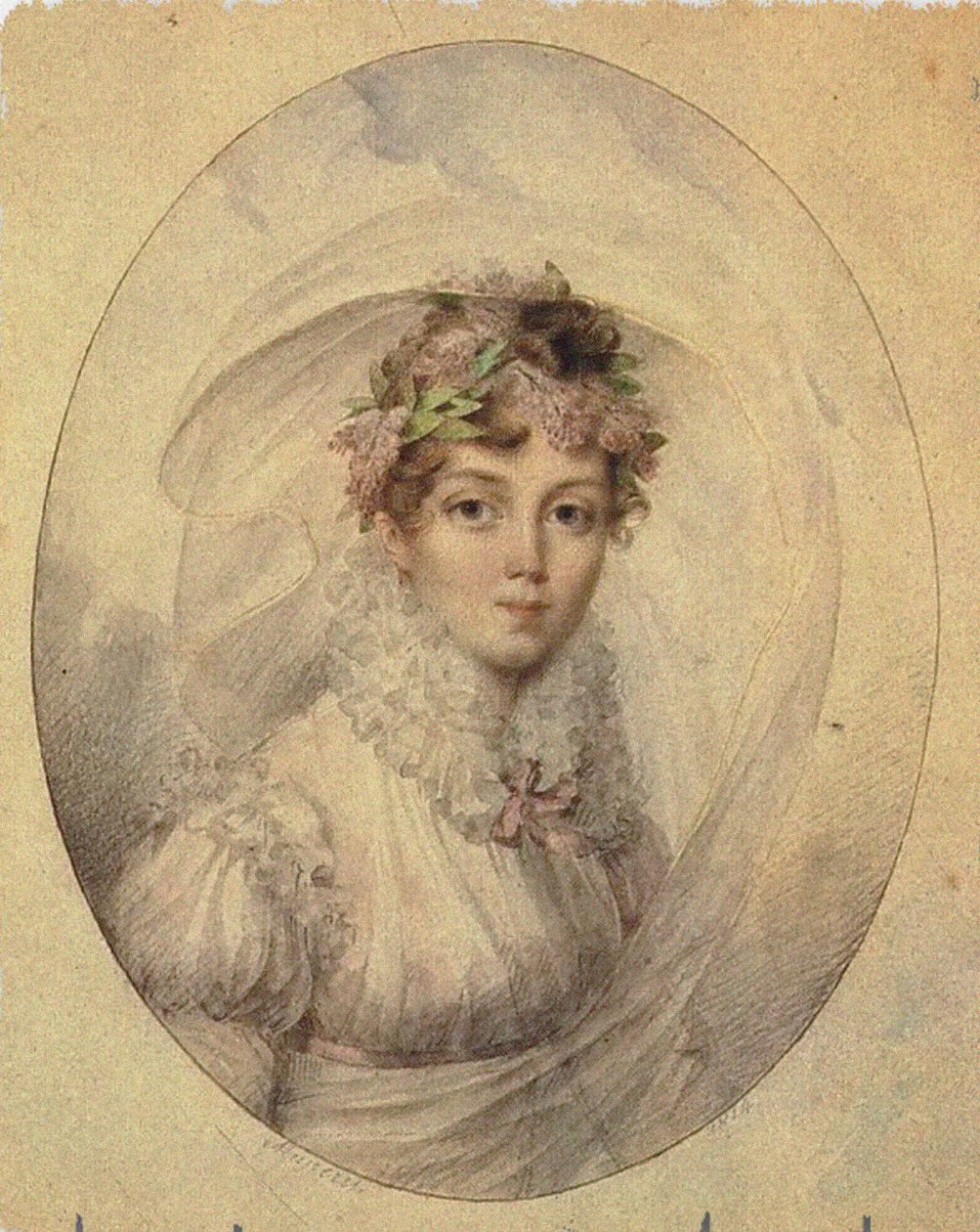 Retrato de la Princesa Zinaida Alexandrovna Volkonskaya 1792-1862 de Jean Désiré Muneret