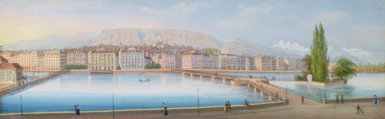 Lago de Ginebra: vista del lago de Jean Dubois