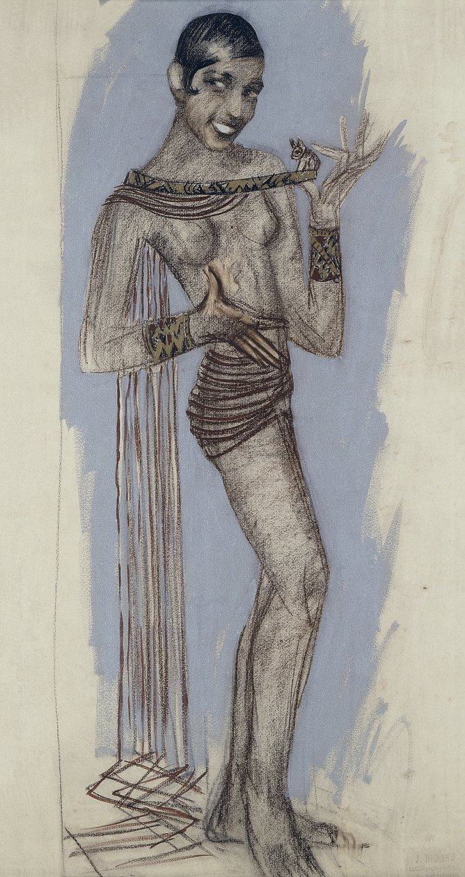 Josephine Baker - Maqueta para un importante panel de laca de Jean Dunand