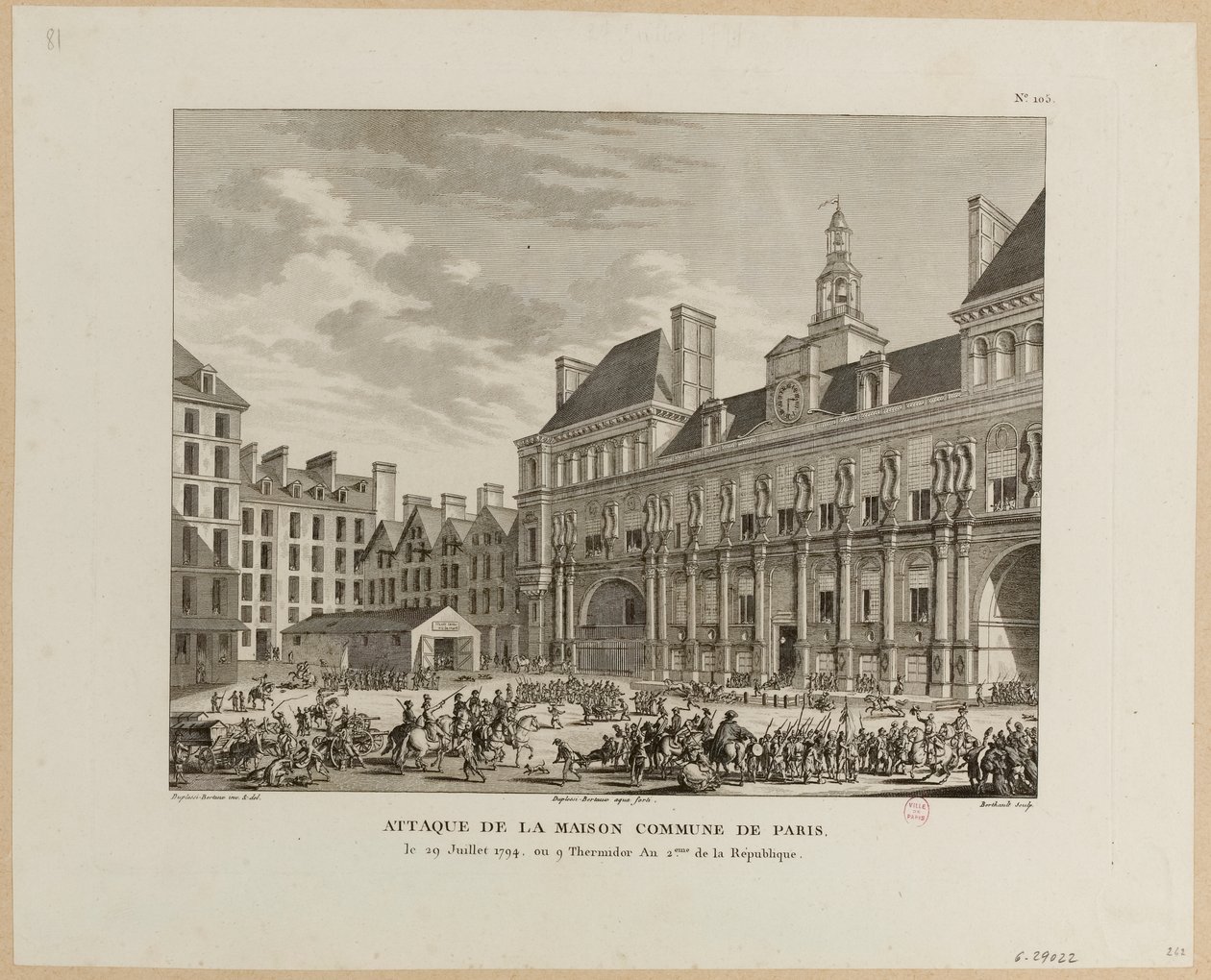 Ataque a la Maison commune en París de Jean Duplessis Bertaux