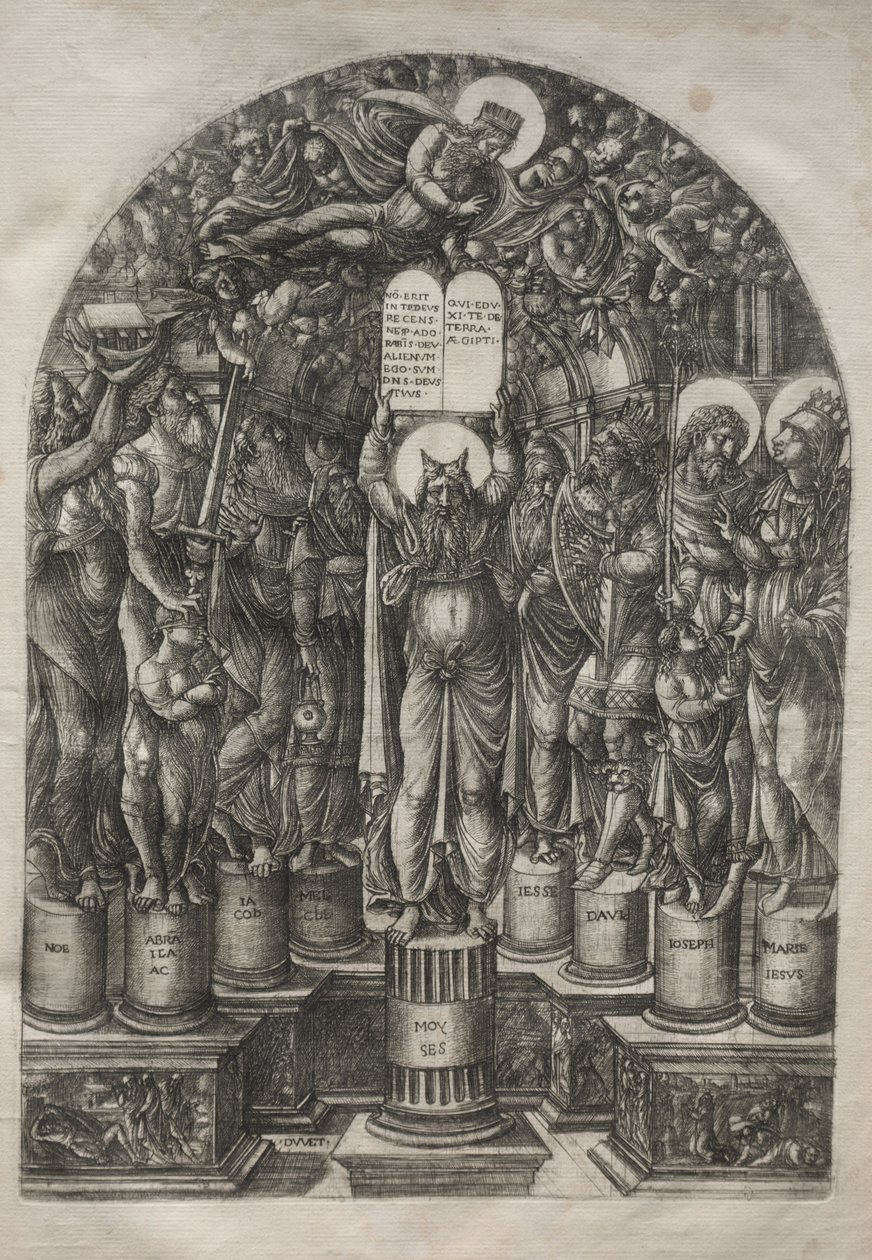 Moisés Rodeado por los Patriarcas de Jean Duvet
