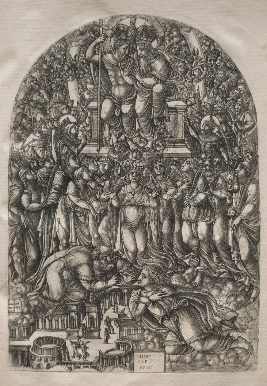 El Apocalipsis: Una multitud innumerable que está ante el trono, 1546-1556 de Jean Duvet