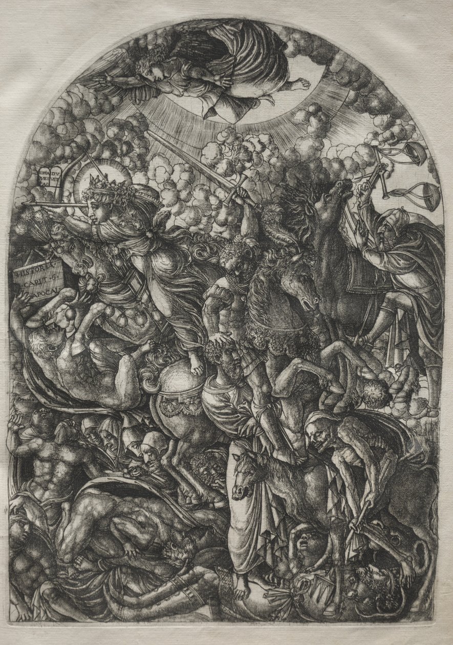 El Apocalipsis: San Juan Ve a los Cuatro Jinetes, 1546-1556 de Jean Duvet