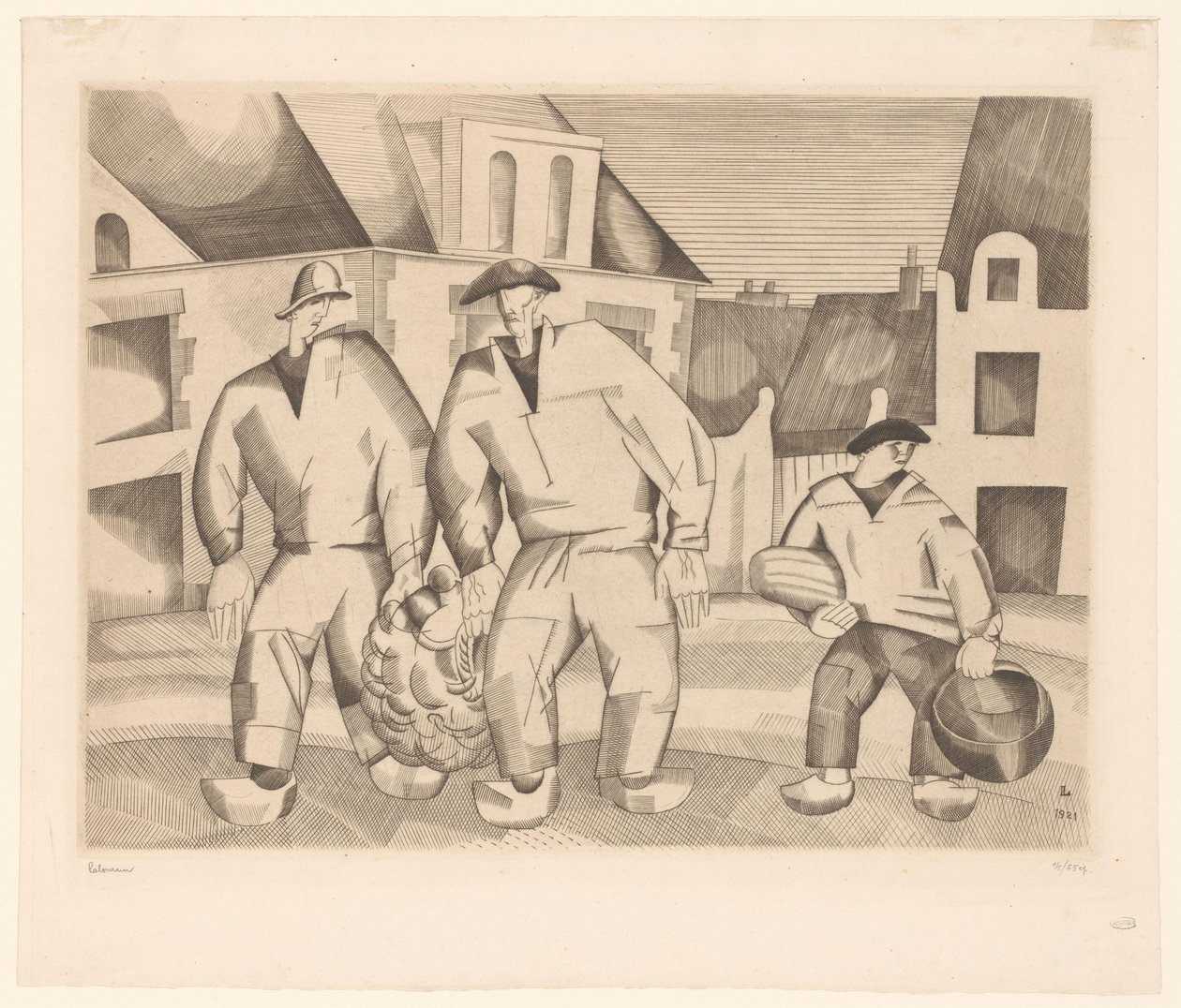 Tres marineros en una calle
Les trois marins de Jean Emile Laboureur (signed by artist)