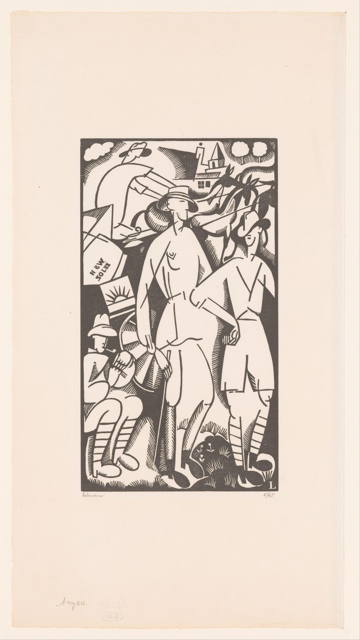 Cuatro soldados en un paisaje
Anzacs de Jean Emile Laboureur (signed by artist)