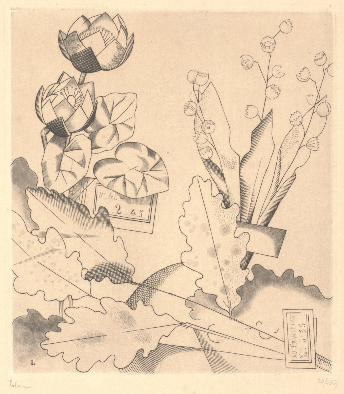 Flores Artificiales: Nenúfares y Lirios del Valle de Jean Emile Laboureur
