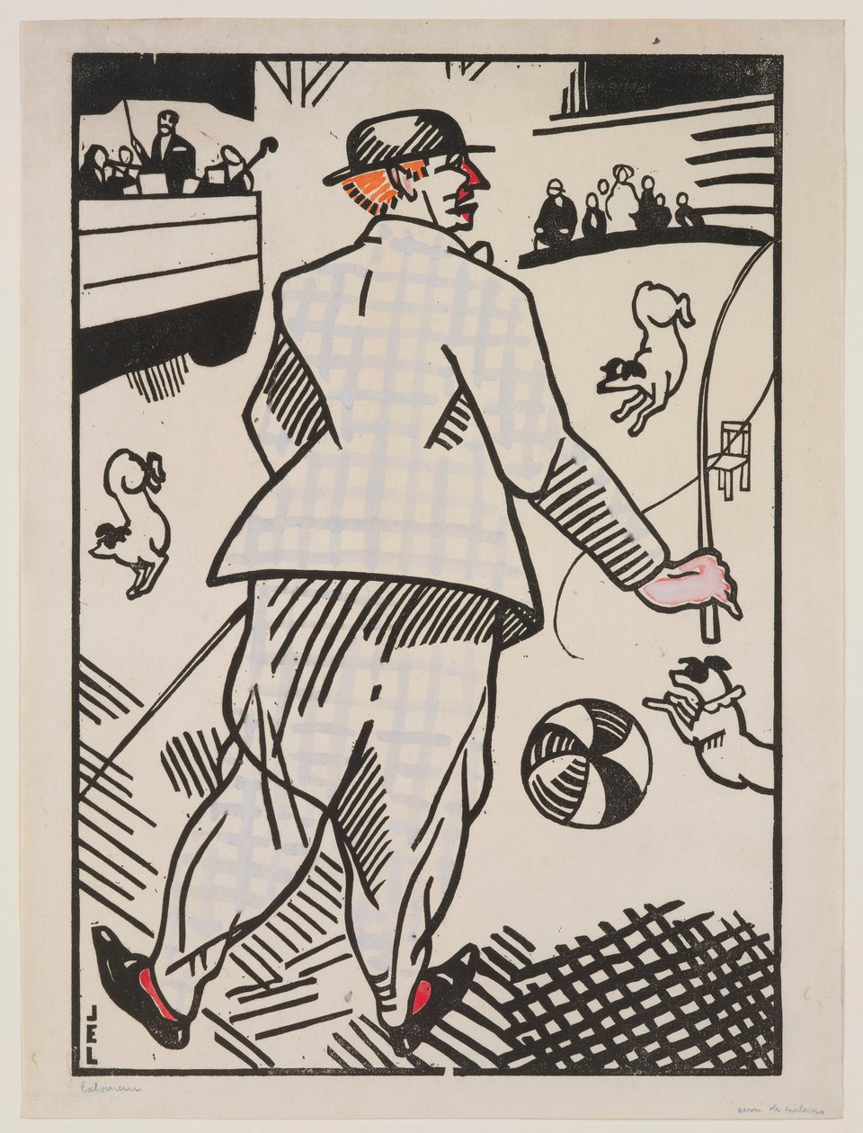 Payaso con perros (Le Clown aux Chiens) de Jean Emile Laboureur