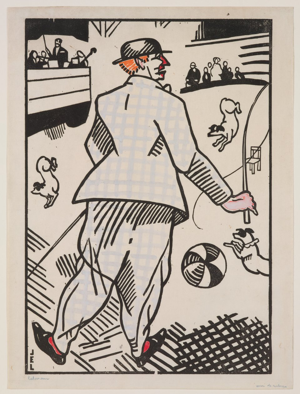 Payaso con perros (Le Clown aux Chiens) de Jean Emile Laboureur