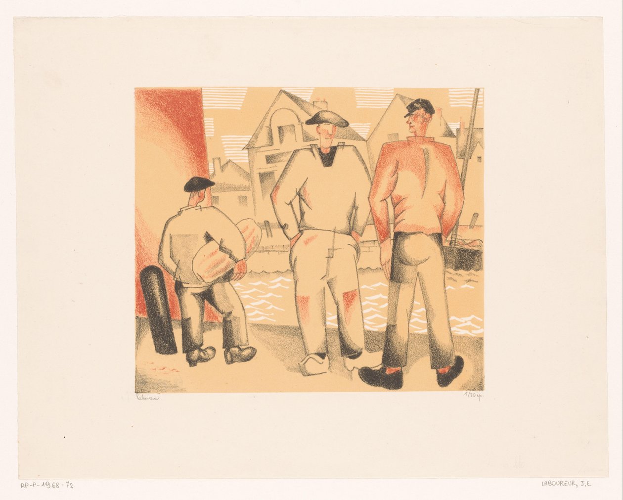 Tres viseras en la calle
Los pescadores y el musgo de Jean Emile Laboureur