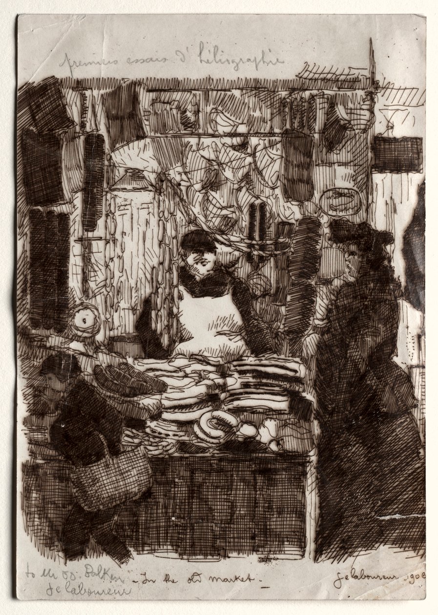 En el Mercado Viejo de Jean Emile Laboureur