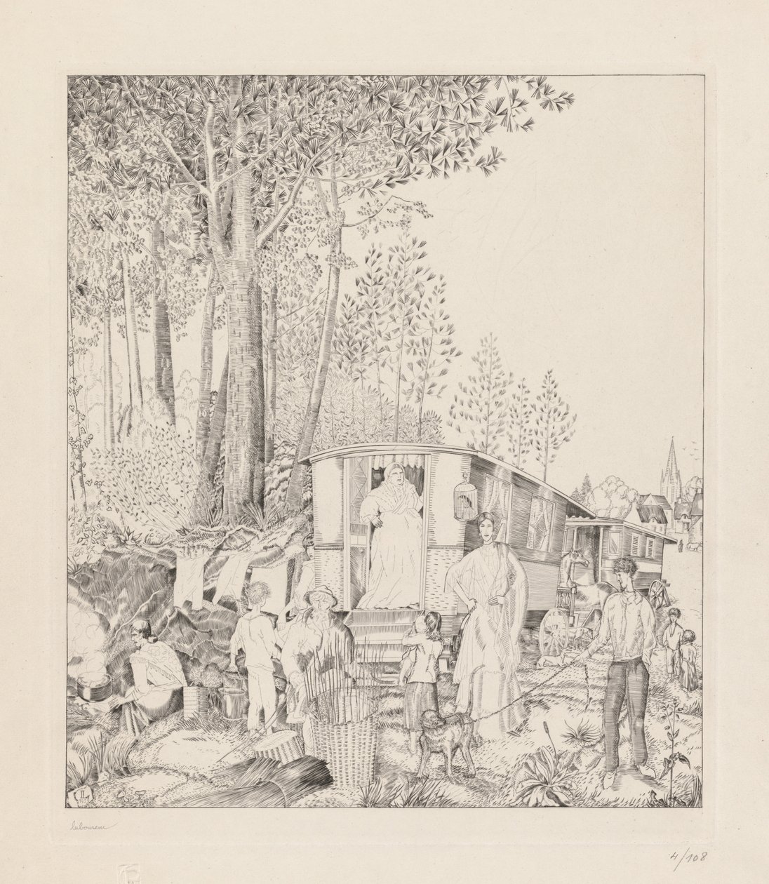 La Halte des Bohémiens de Jean Emile Laboureur
