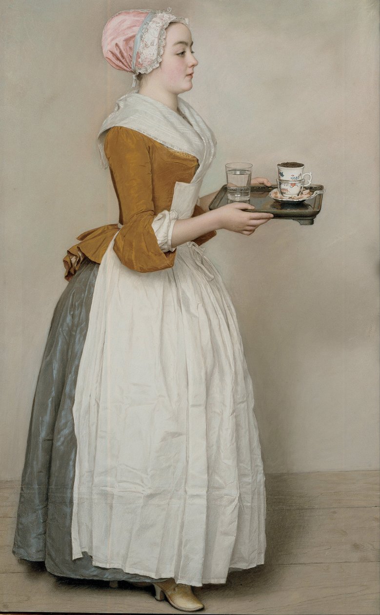 La Chica del Chocolate La Belle Chocolatière de Vienne, c. 1745 de Jean Étienne Liotard