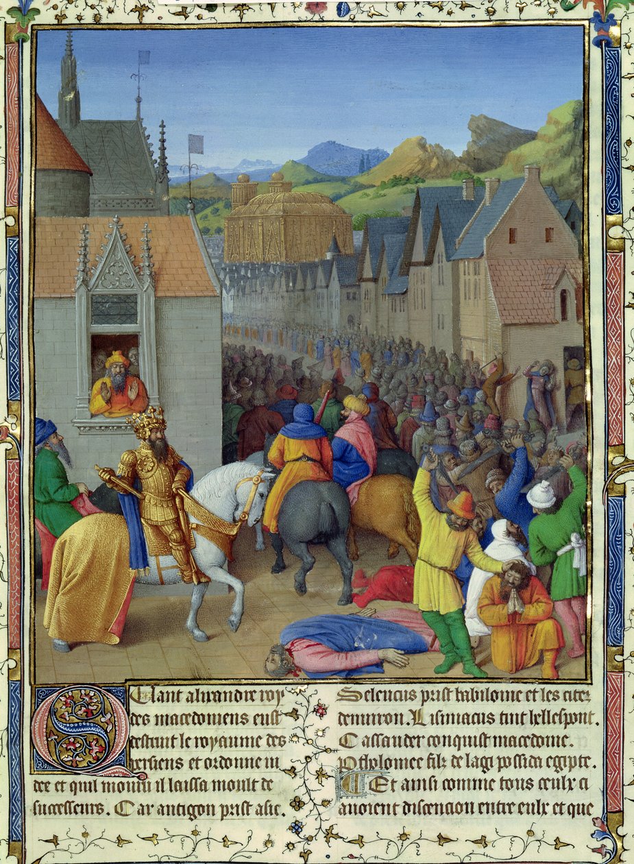 Entrada de Ptolomeo Sóter en Jerusalén c.30 a.C., ilustración de 
