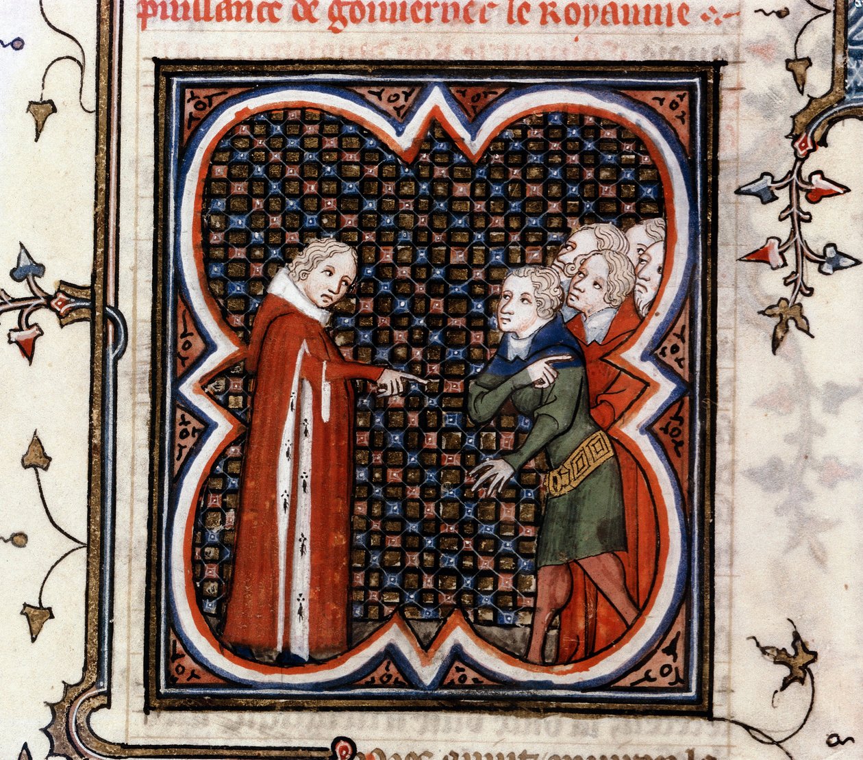 Etienne Marcel, preboste de los comerciantes de París, contado por el Rey Juan II el Bueno (1319-1364) de Francia para respetar la 