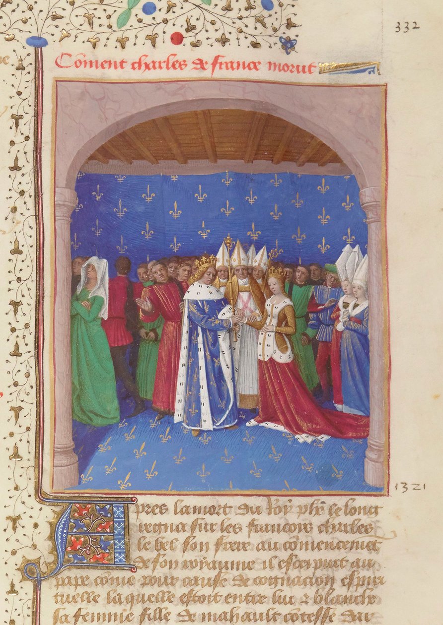 Matrimonio de Carlos IV el Bel de Jean Fouquet