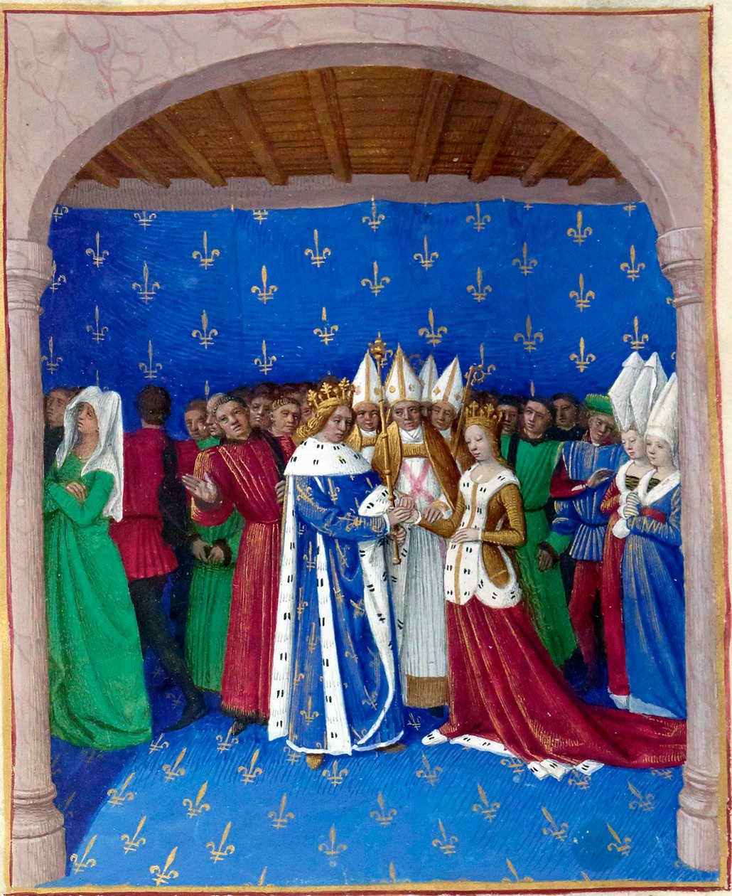 Matrimonio de Carlos IV el Bel y María de Luxemburgo de Jean Fouquet