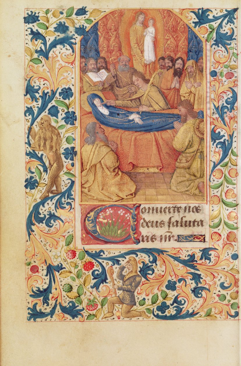 Ms Latín 13305 fol.88v La muerte de la Virgen, de 