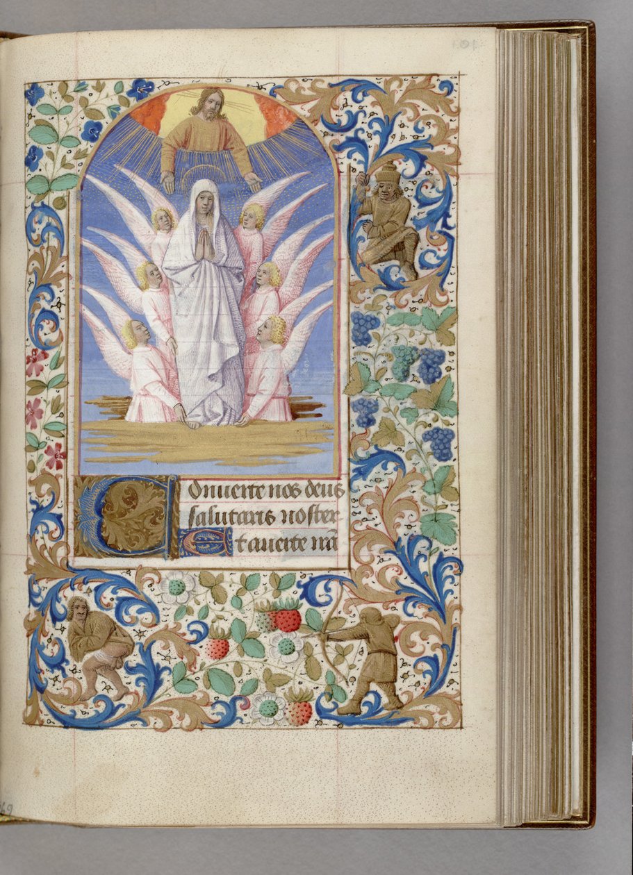 La Asunción de la Virgen Libro de Horas, 1450-1499 de Jean Fouquet