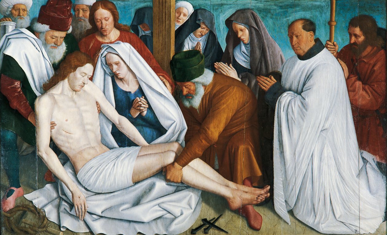 La Piedad de Jean Fouquet (hacia 1415 - hacia 1481), temple sobre madera de Jean Fouquet