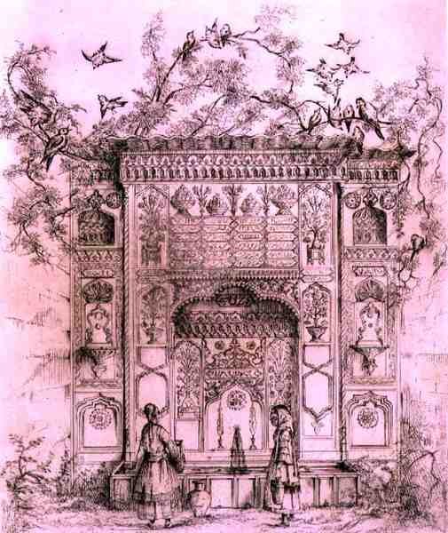 Fuente Ornamental, cerca de la Torre de Gálata en Constantinopla, de 