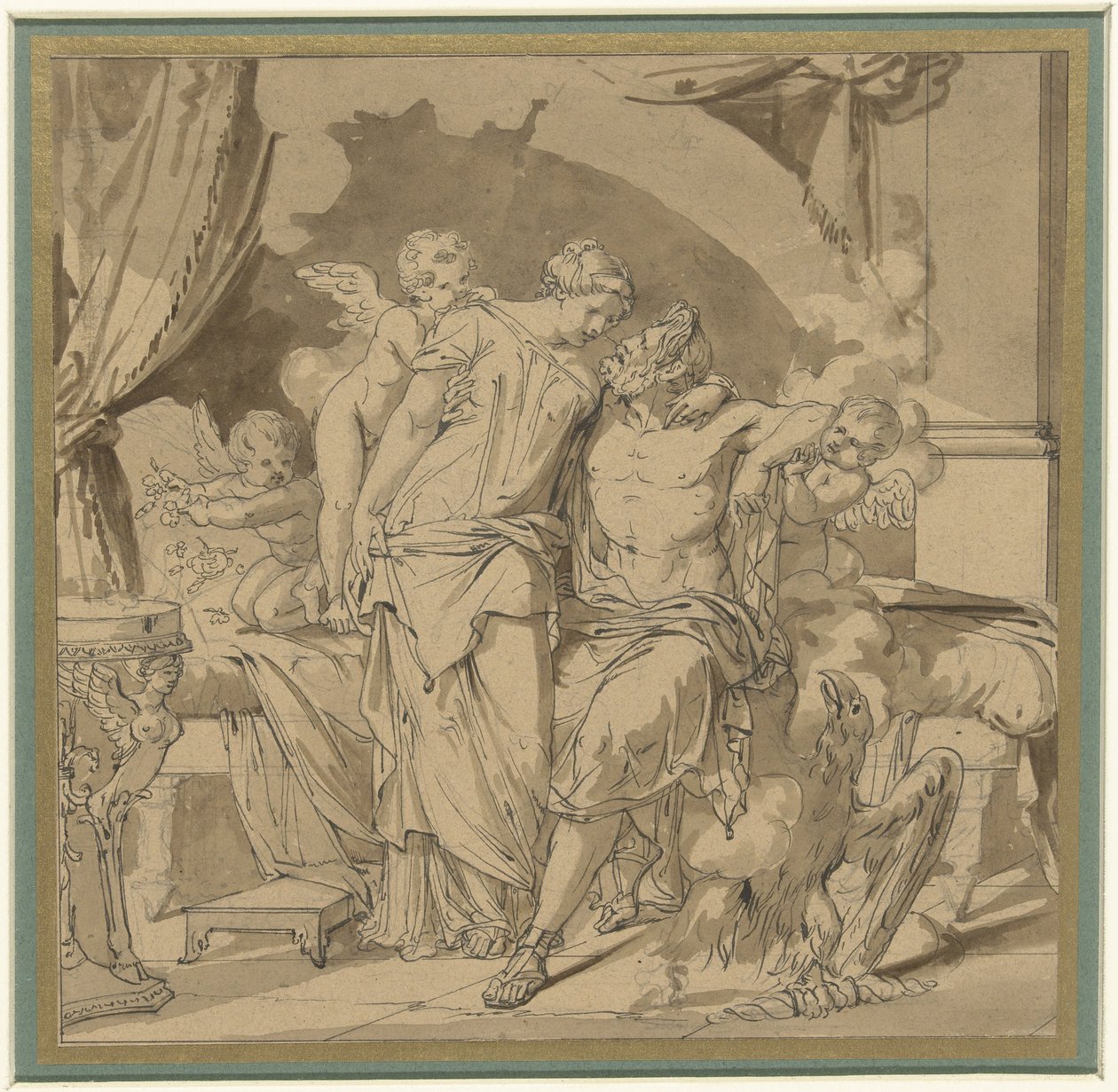 Júpiter y Juno en abrazo de Jean Francois Bosio