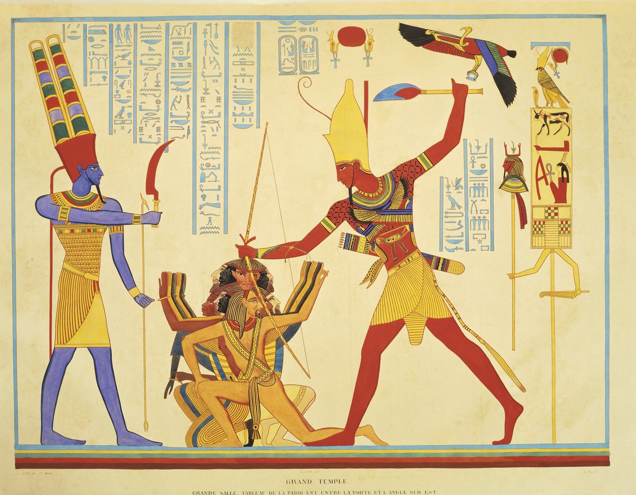 Reproducción de los frescos del templo de Abu Simbel por J. F. Champollion de Jean Francois Champollion