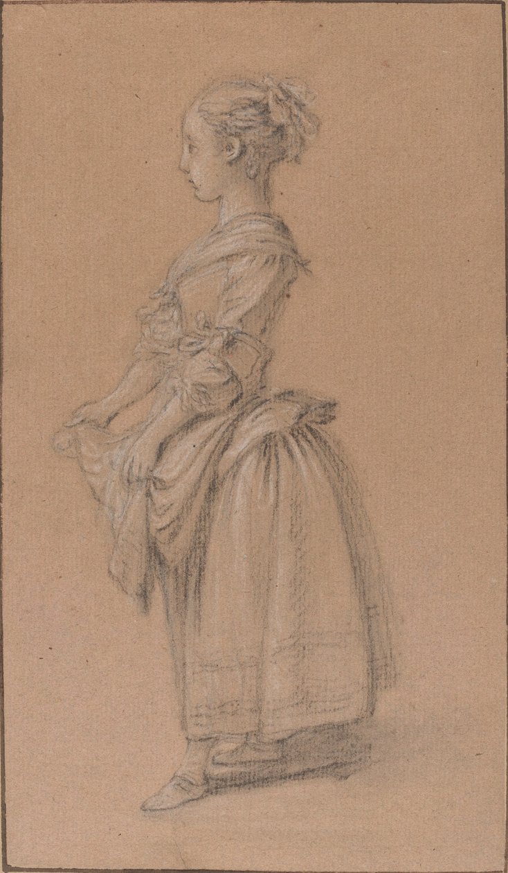Una niña con vestido campesino de Jean Francois Clermont