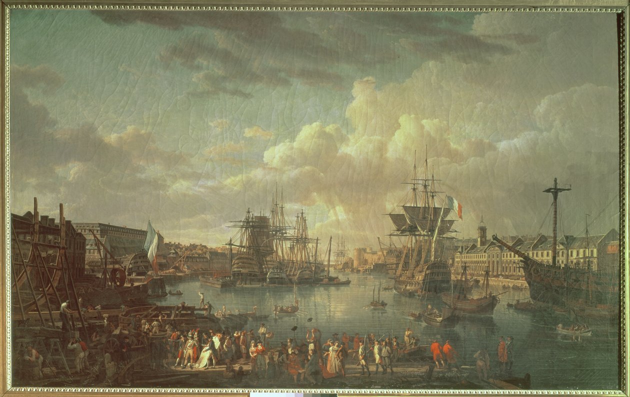 Vista del Puerto de Brest de Jean Francois Hue