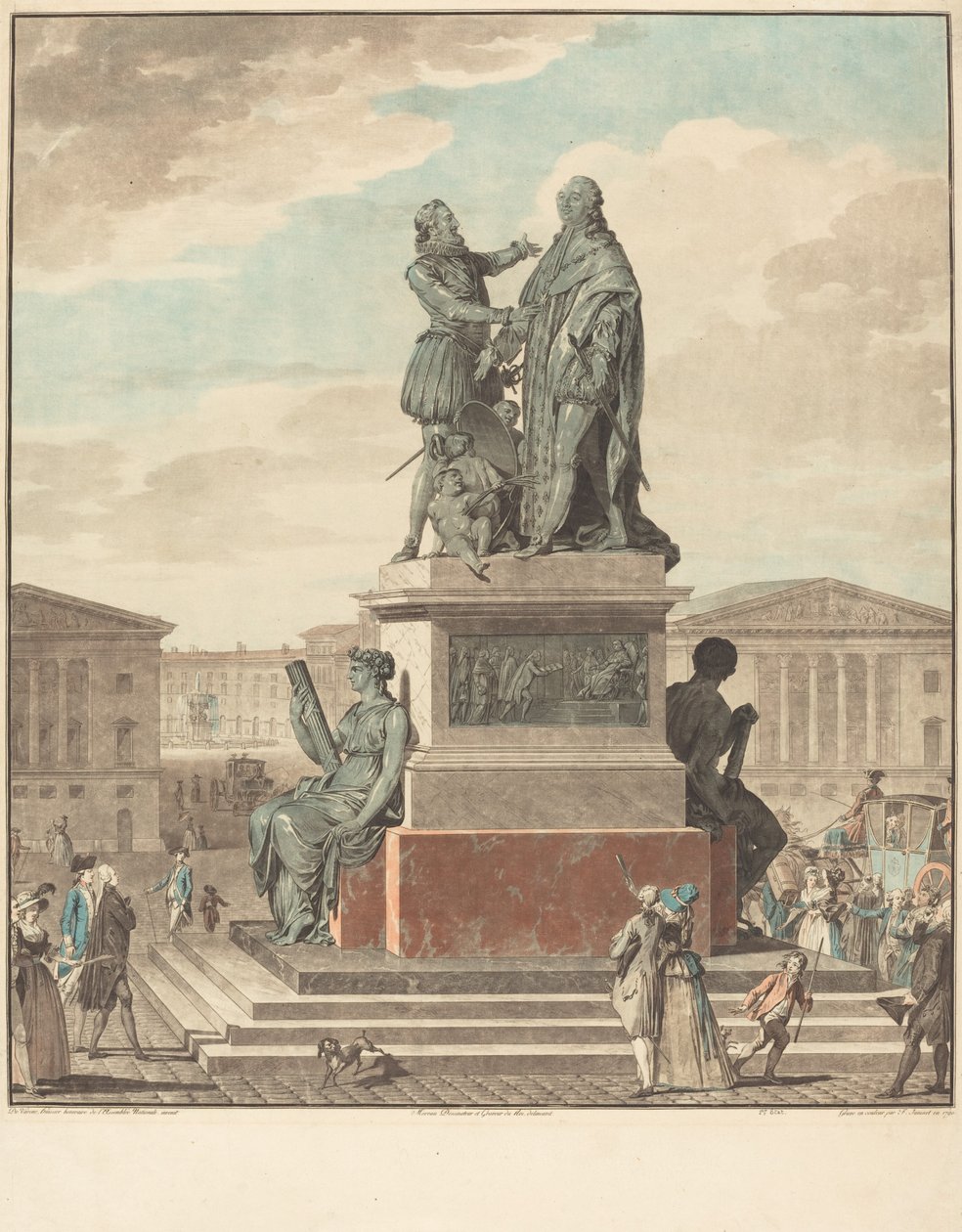Proyecto de un monumento a erigir para el rey, 1790 de Jean Francois Janinet