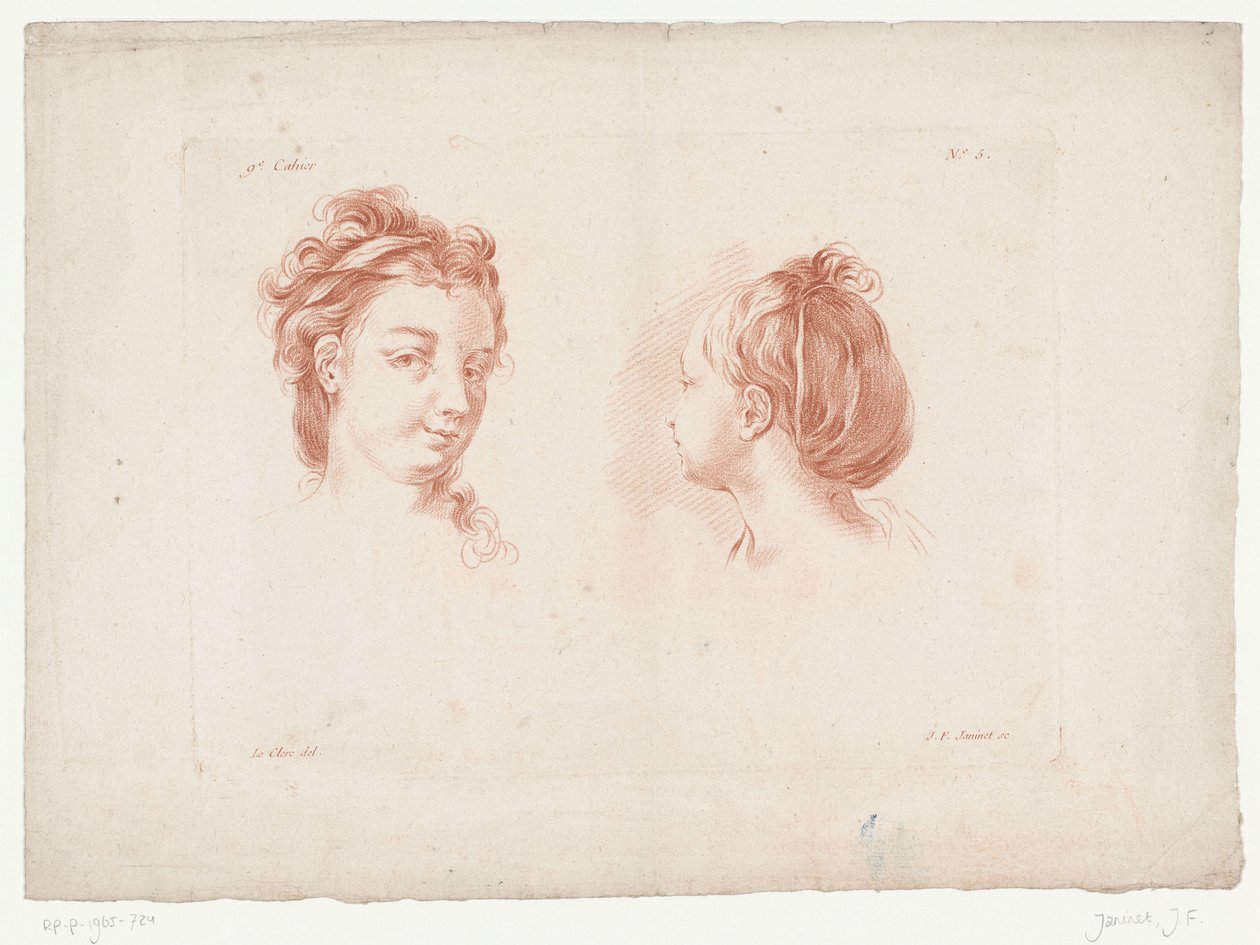 dos cabezas de mujer Composiciones con partes del cuerpo humano (título de la serie) IXe Cahier de Principes du Design d