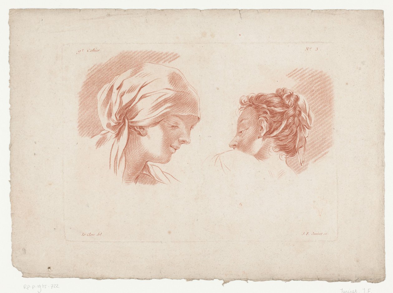 dos cabezas de mujer Composiciones con partes del cuerpo humano (título de la serie) IXe Cahier de Principes du Design d