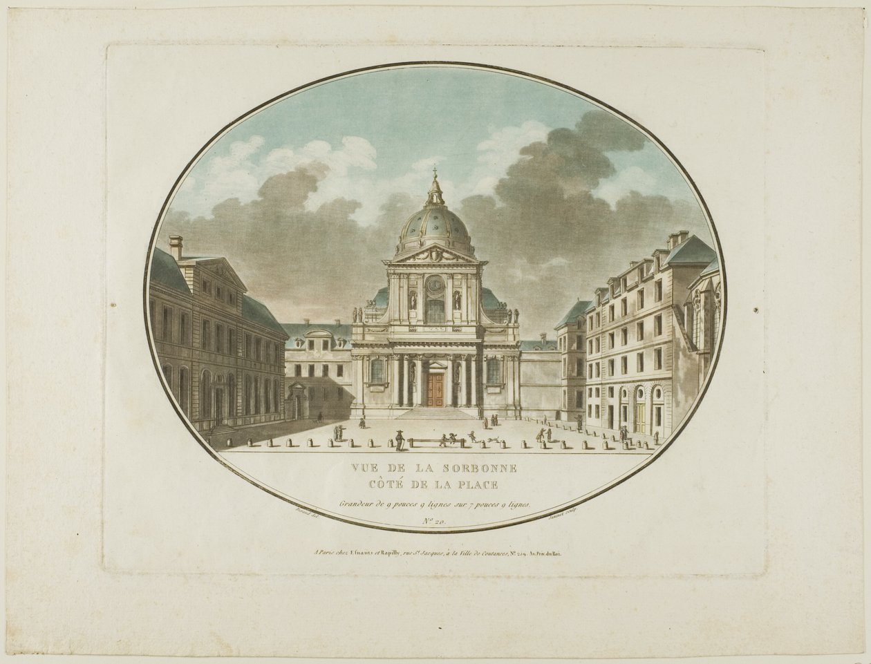 Vista de la Sorbona de Jean Francois Janinet