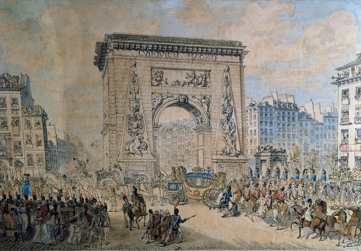 Entrada de Pío VII (Luigi Barnaba Chiaramonti, papa con el nombre de Pío VII) de Jean Francois Leleu