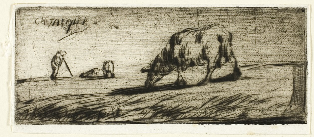 Una oveja pastando de Jean Francois Millet