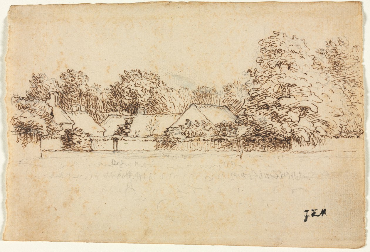 Cabañas, 1870-1871 de Jean Francois Millet