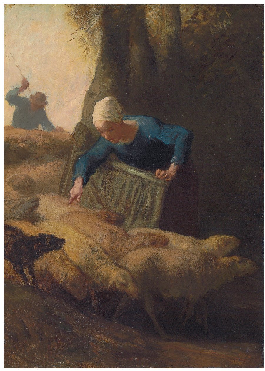 Contando el rebaño, 1847-49 de Jean Francois Millet