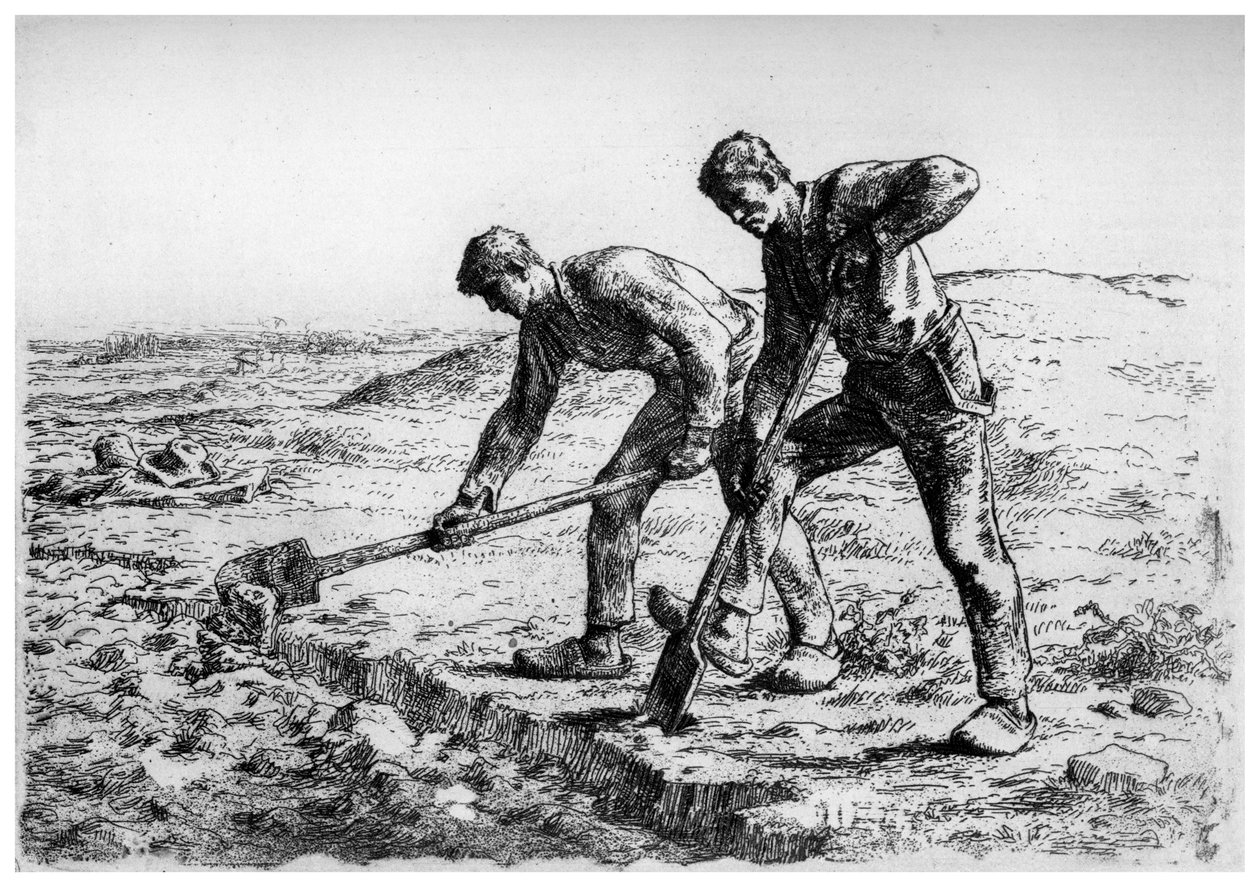 Excavadores, c1835-1875 1924 de Jean Francois Millet