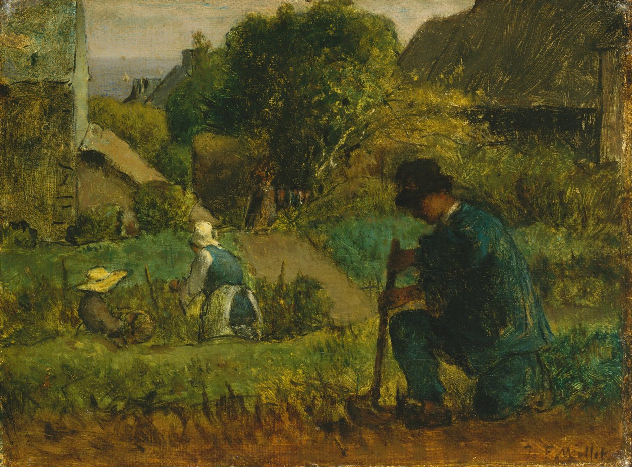 Escena de jardín, 1854 de Jean Francois Millet