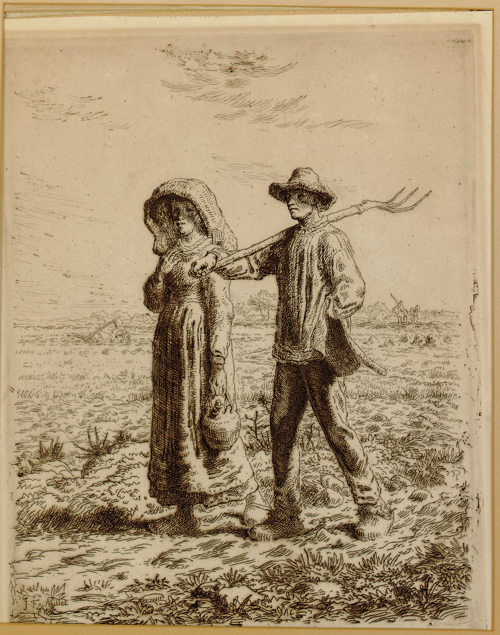 Yendo al trabajo, 1863 de Jean Francois Millet