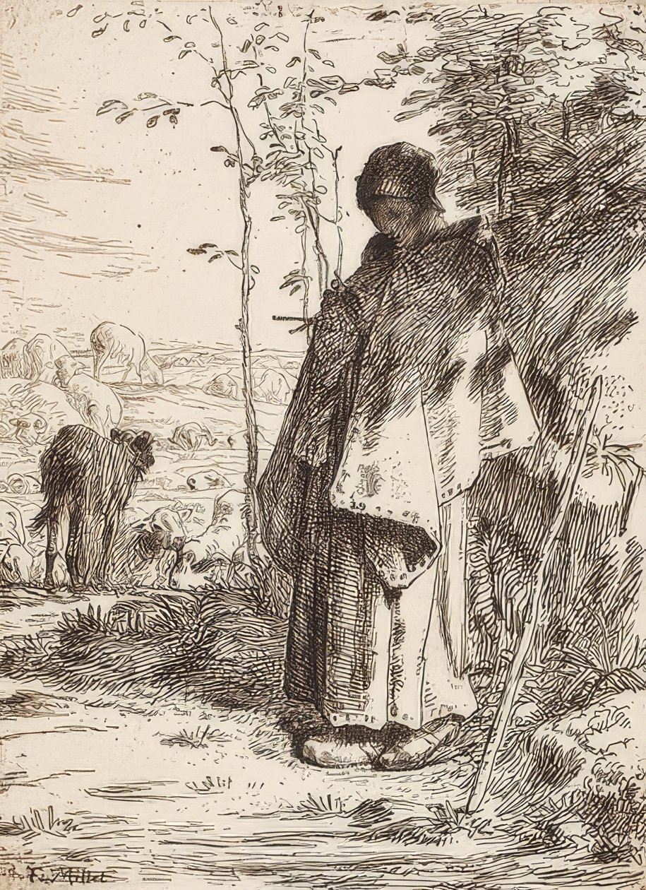 La Grande Bergère. 1862 de Jean Francois Millet