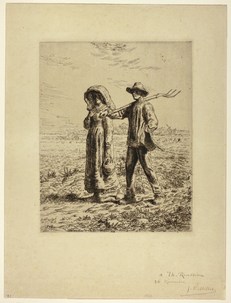 Campesinos yendo a trabajar de Jean Francois Millet