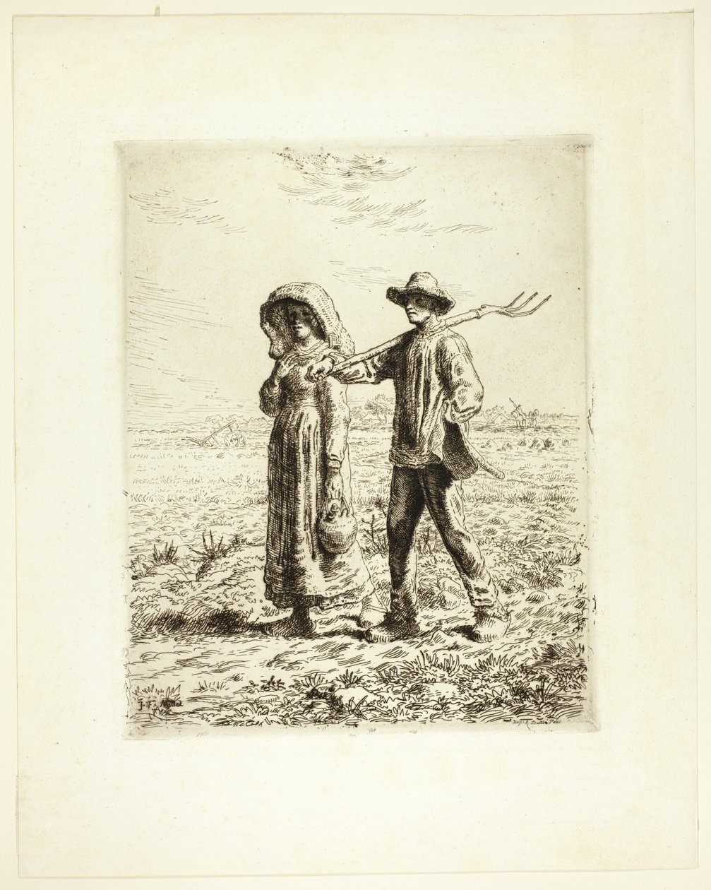Campesinos yendo a Trabajar de Jean Francois Millet