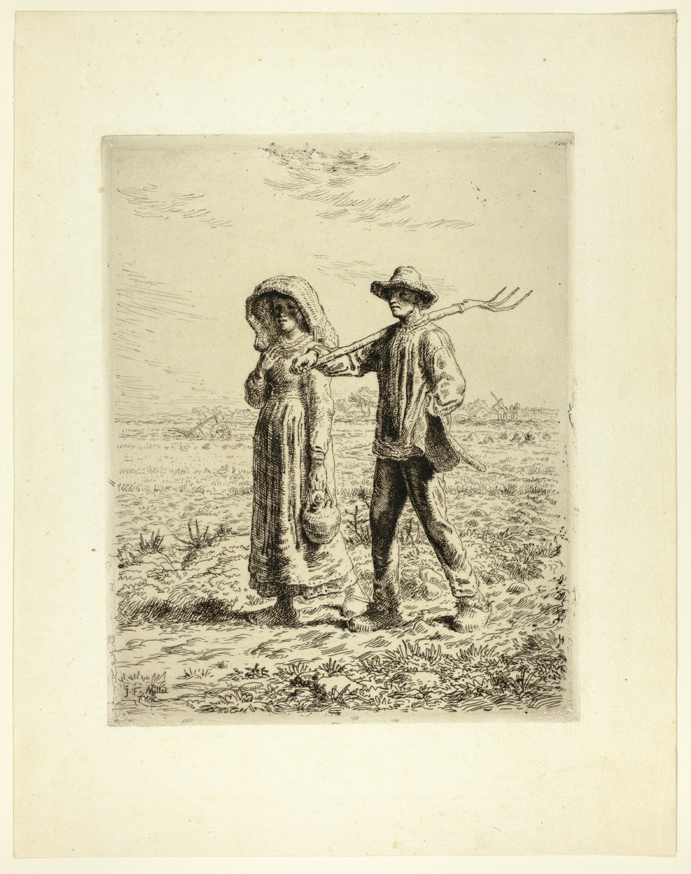 Campesinos yendo a trabajar de Jean Francois Millet