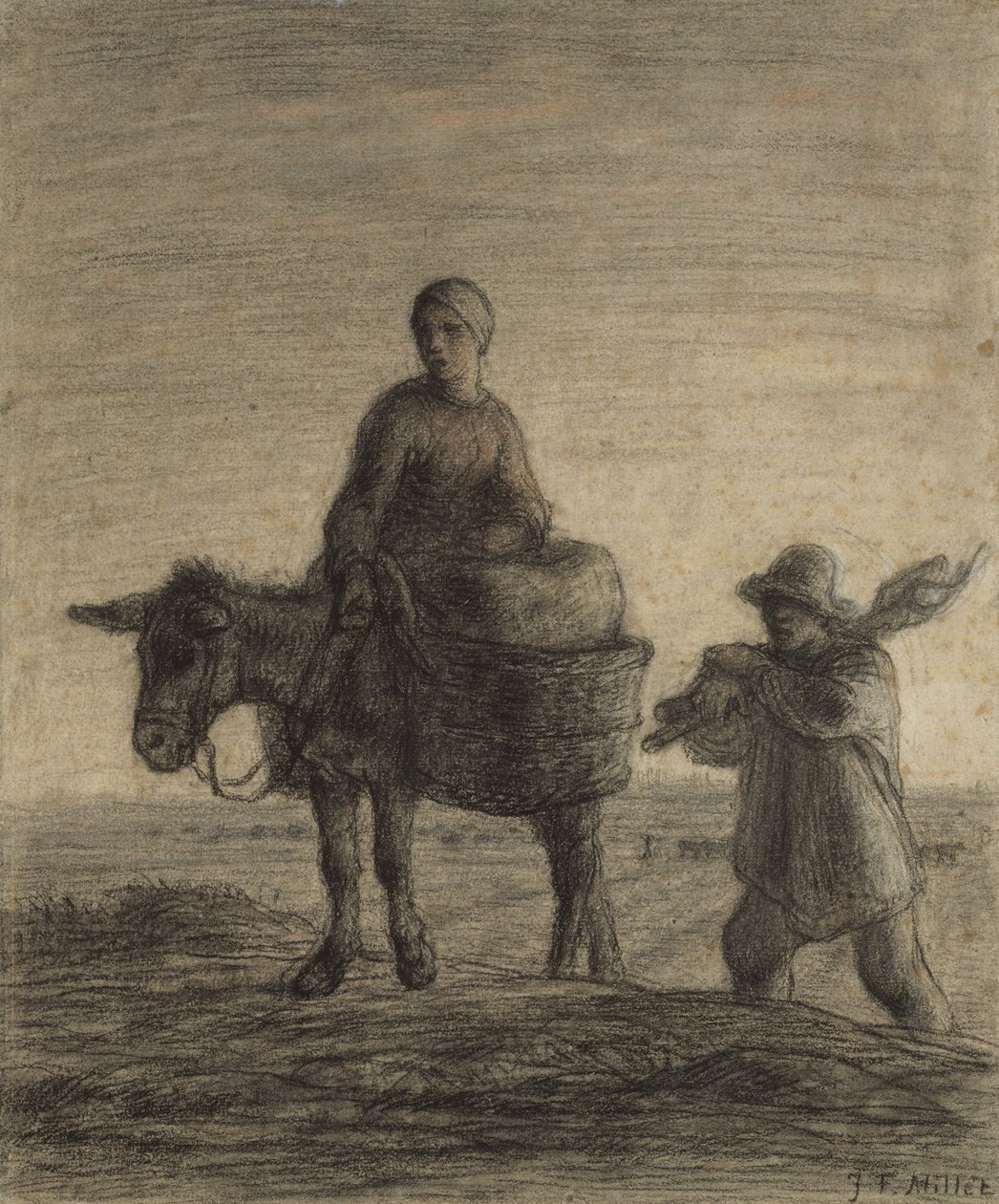 La partida para el trabajo, 1857 de Jean Francois Millet