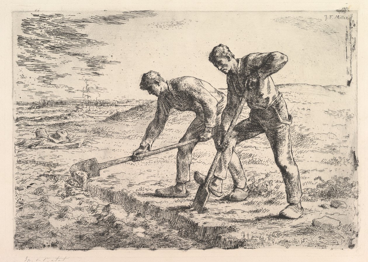 Los cavadores, 1830-75 de Jean Francois Millet